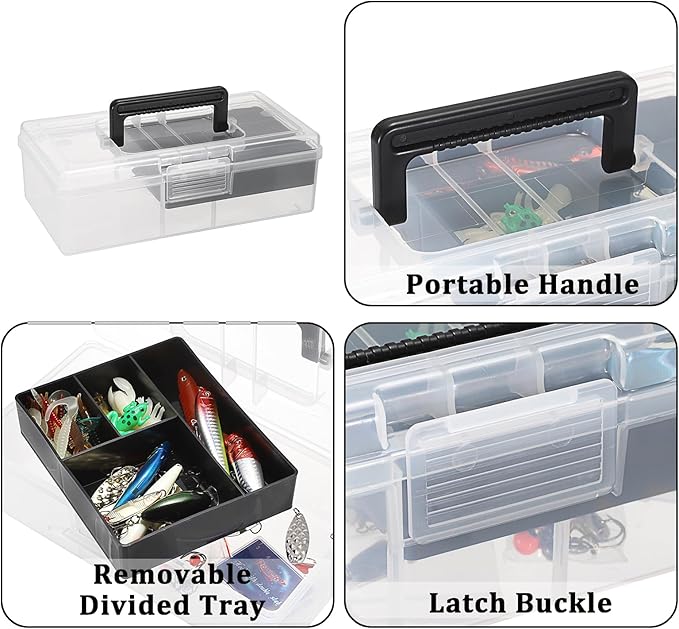 JUXYES Plastic Carry Storage Box - Image 3