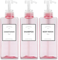 22oz Set of 3 Travel Shampoo and Conditioner Dispenser, Empty Soap Dispenser by YACEYACE