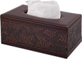 PU Leather Tissue Box Cover Tissue Box Holder Rectangle Tissues Organizer by XNONE