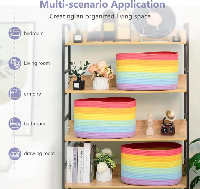 Cotton Rope Storage Basket, Woven Basket - Image 7