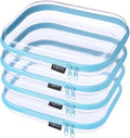 YQBRA 4 Pack Clear Hard Shell Zipper Case, See-Through Hard Plastic Organizer by Unknown