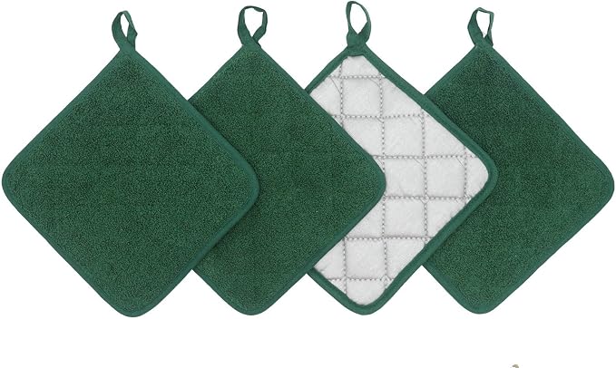 Cotton Pot Holders Cotton Made Machine Washable Heat Resistant Everyday Kitchen by GQZLUCK
