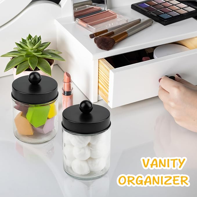4 Pack Glass Apothecary Jars - Image 4