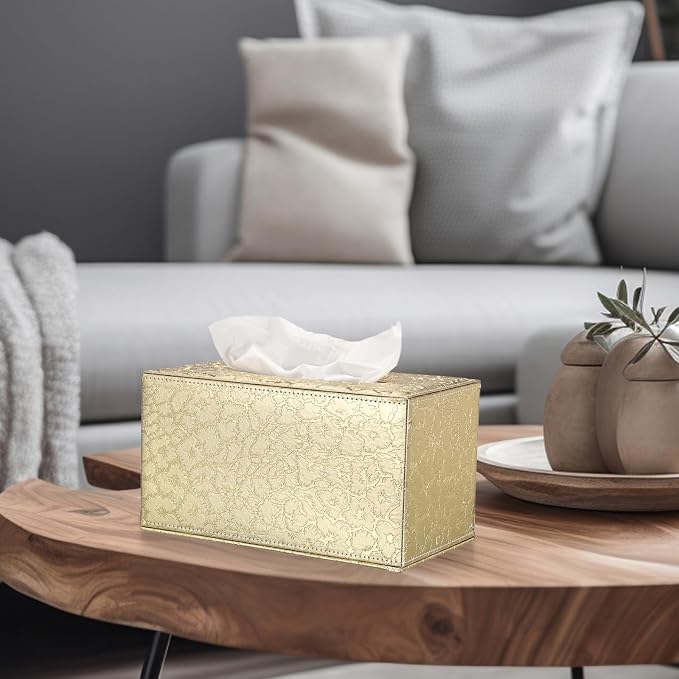Sumnacon Tissue Box Cover Rectangle Leather Tissue Box - Image 5