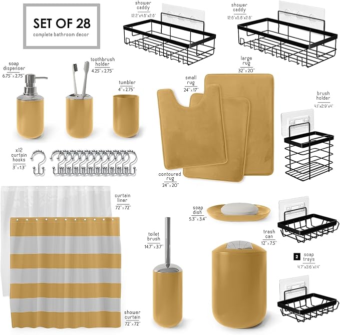 Clara Clark Bathroom Accessories Set - Image 2
