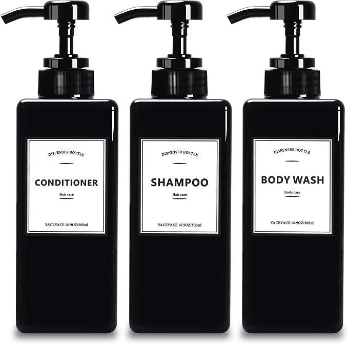 Soap Dispenser, YACEYACE 22oz Set of 3 Empty Hand Soap Dispenser by YACEYACE
