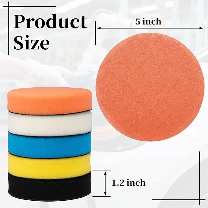 5 PCS 5 Inch Buffing Polishing Pads, Cutting Pads - Image 2