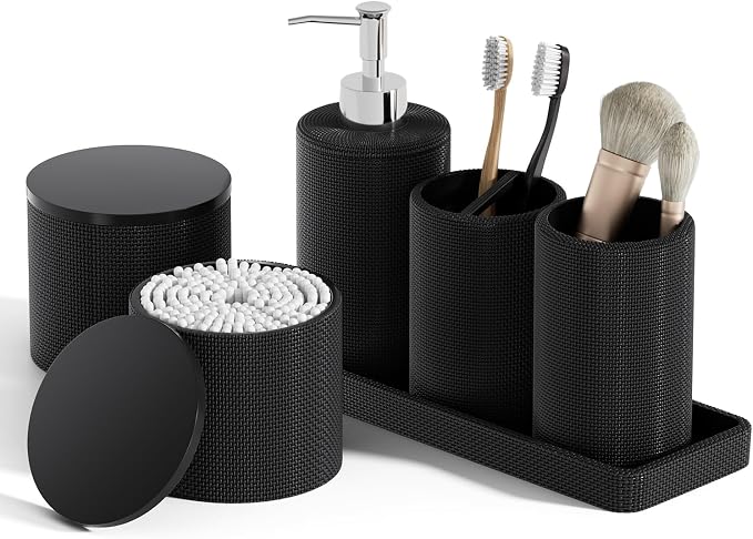 6-Piece Black Bathroom Set by LetUsMakeHomeYourFavoriteDestination