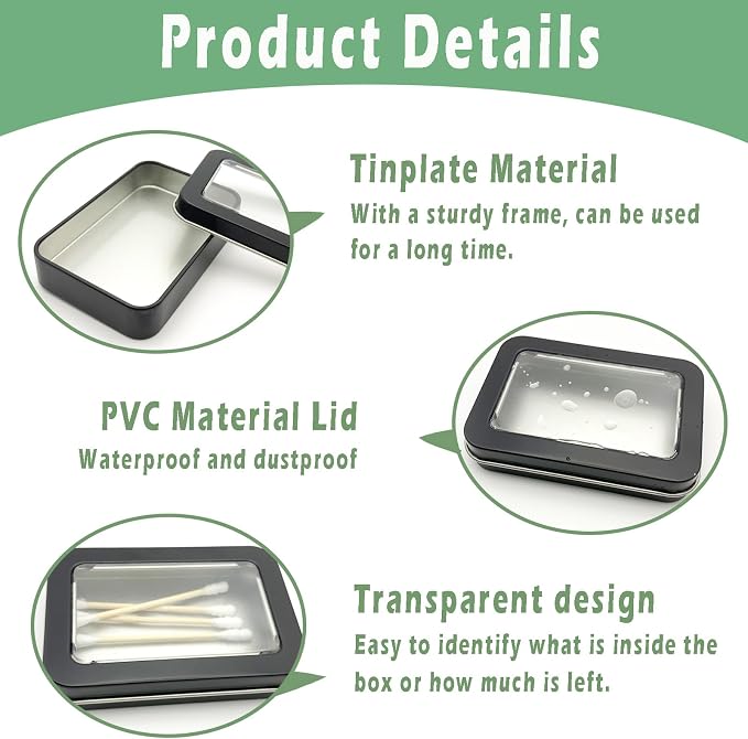 Cotton Swab Holder for Travel, Travel Floss Picks Case - Image 5