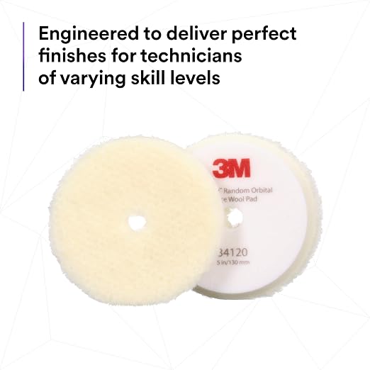 3M Perfect-It Random Orbital Coarse Wool Compounding Pad, Orbital Pads - Image 6