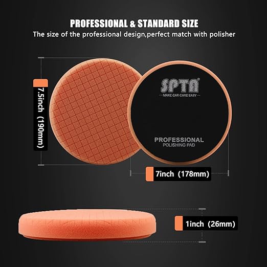 Buffing Polishing Pads, SPTA 5Pcs 7.5 Inch Face - Image 2