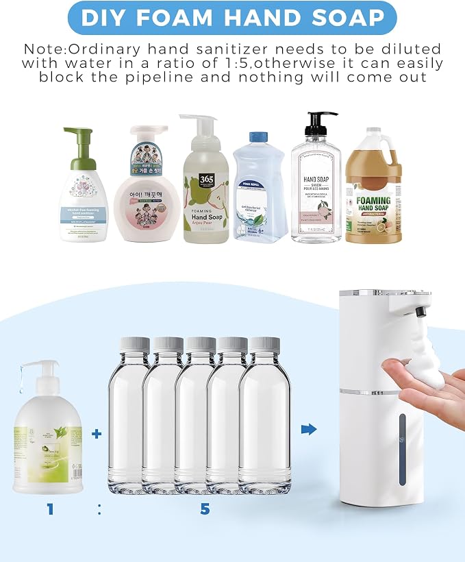 Automatic Foaming Soap Dispenser, 13.5oz/400mL, USB Rechargeable, 9-Adjustable - Image 7