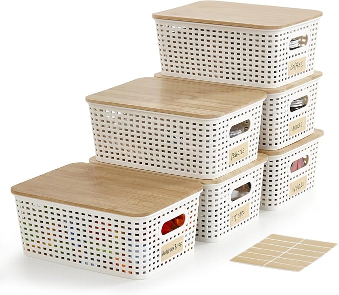 Small Plastic Storage Bins by Bagnizer