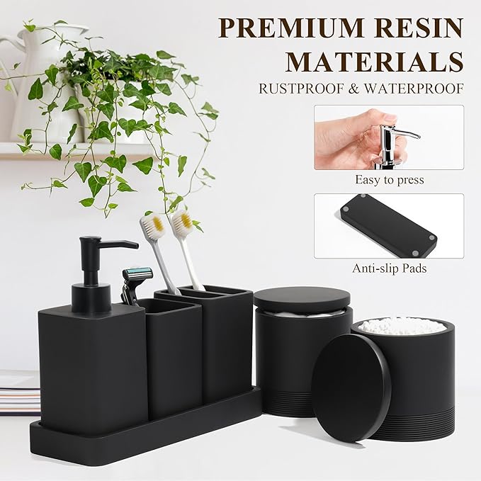 Bathroom Accessories Set, 6 Piece Bathroom Set - Image 5