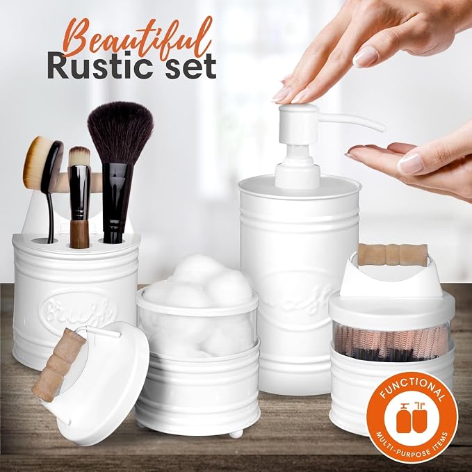 Autumn Alley White Bathroom Accessories Set 4 - Image 5