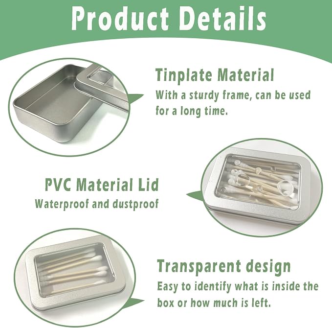 Cotton Swab Holder for Travel, Travel Floss Picks Case - Image 6