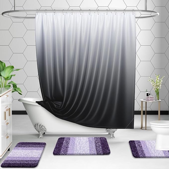 OLANLY Bathroom Rug Set 2 Piece, Soft Absorbent Microfiber Bath Rug Set - Image 6