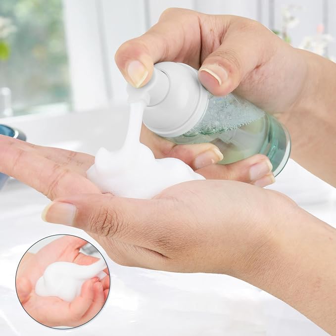 Foam Bottles, 2oz Foaming Pump Dispensers, Empty Travel Soap Mousse Bottle - Image 2