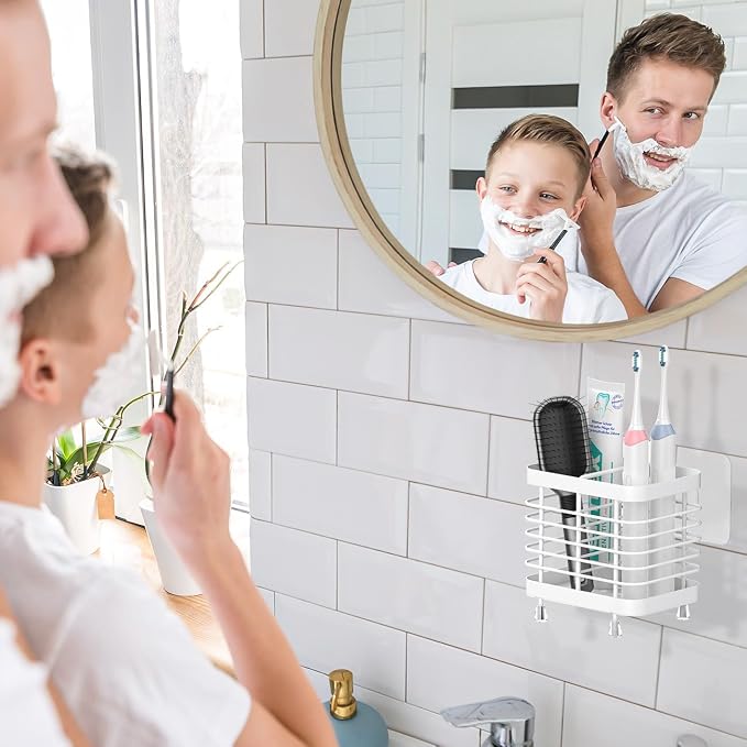 Luxspire Toothbrush Holders for Bathroom, Stainless Steel Electric Toothbrush - Image 7