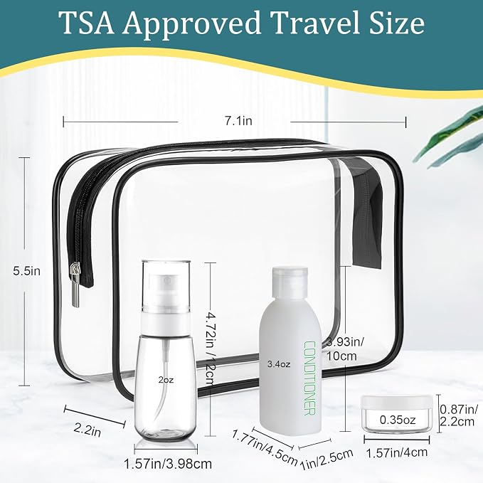 Cosywell Travel Bottles for Toiletries 9PCS Shampoo Bottles TSA Approved - Image 2