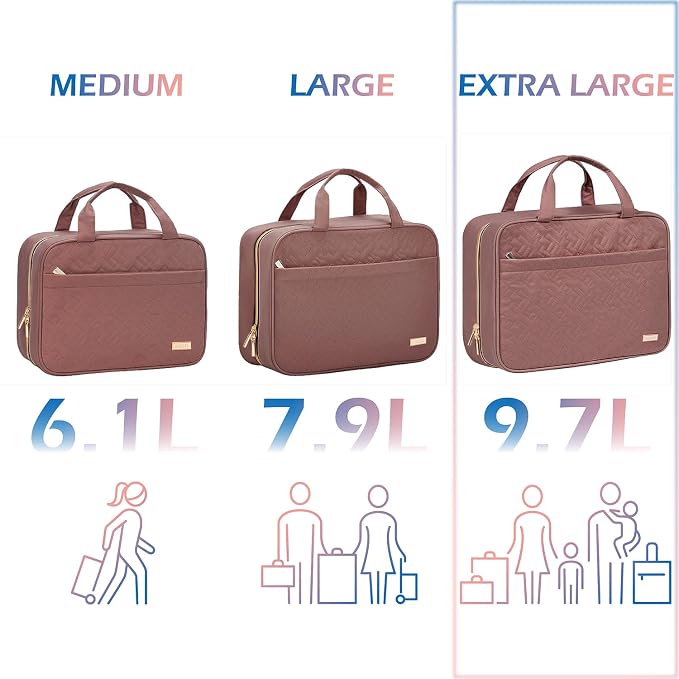 NISHEL Travel Toiletry Bag for women, Portable Hanging Organizer for - Image 3