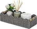 CubesLand Scalloped Edge Toilet Paper Storage Basket, Living Room Home Cozy by CubesLand