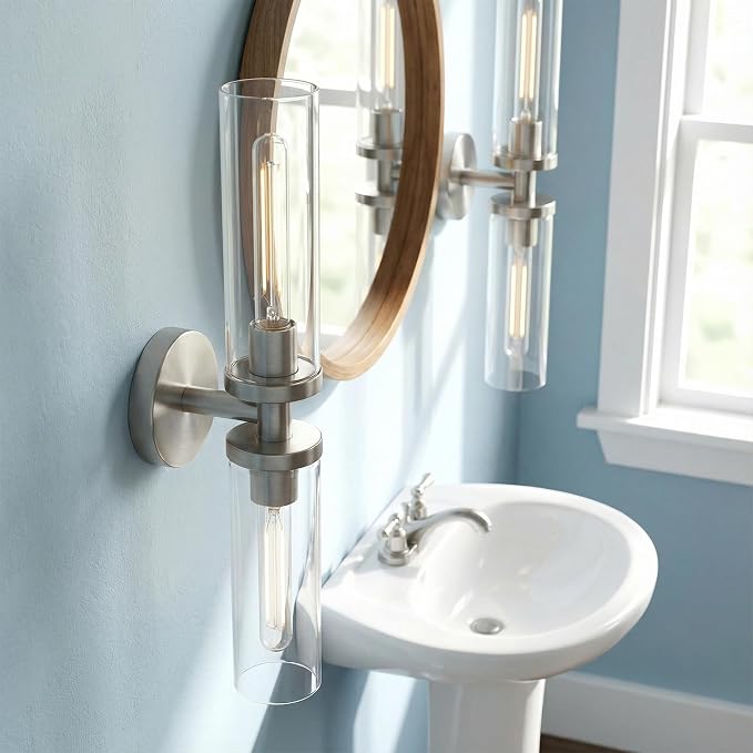 Wall Sconces 2-Pack, Hardwired Bathroom Light Fixtures, Modern Farmhouse Vanity - Image 4