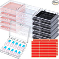 Landhoow 15 Pcs Press On Nail Boxes Nail Display Case by Landhoow