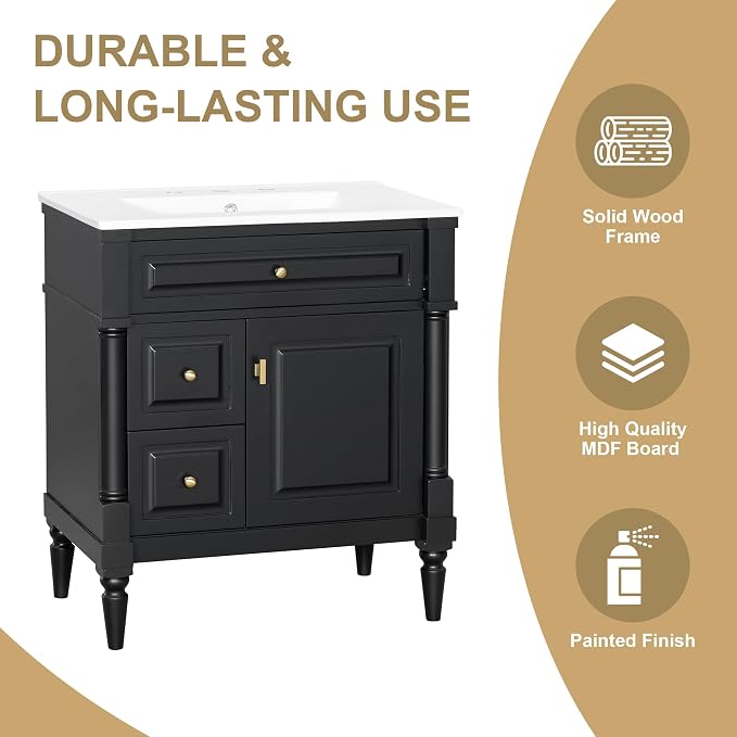 Harper & Bright Designs 30" Bathroom Vanity - Image 7