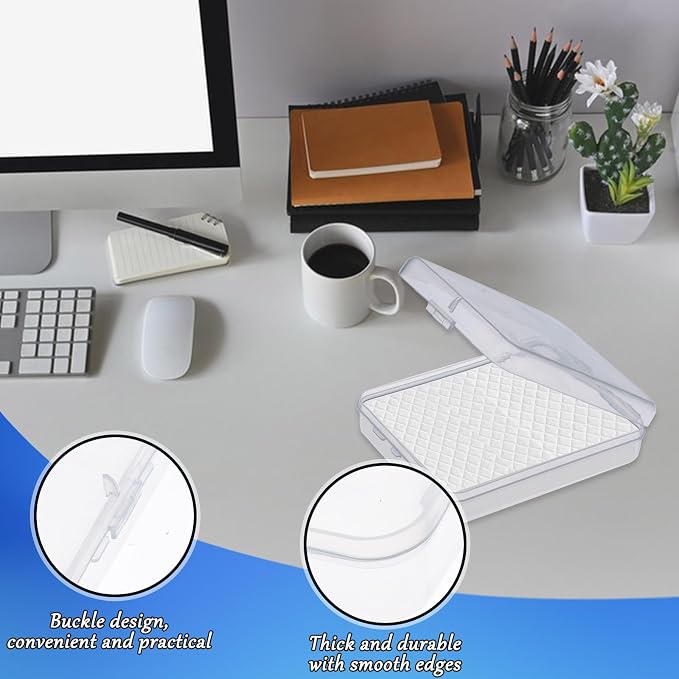 4 Pcs Clear Portable Cotton Swab Ball Holder Travel Cotton Pad Holder Dispenser - Image 5