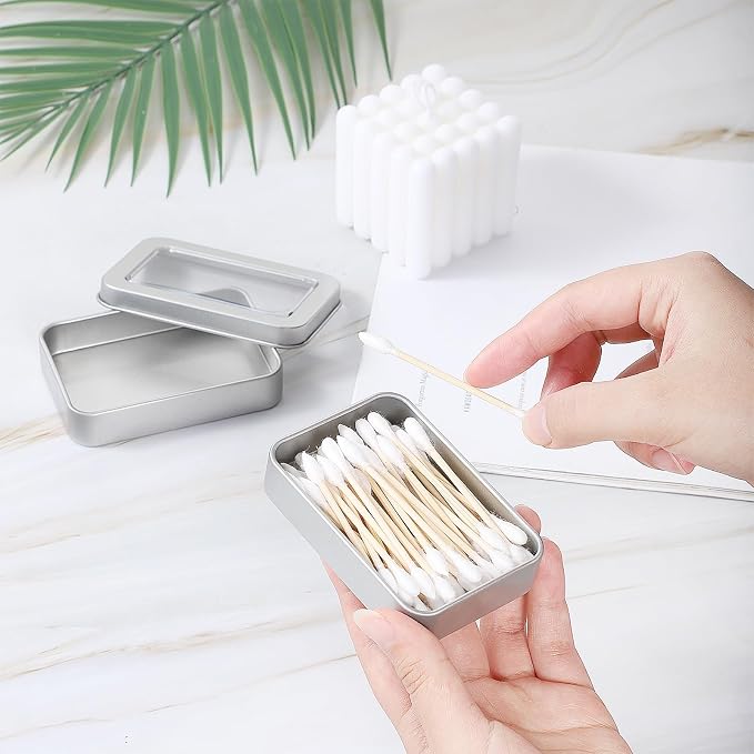 4 Pcs Cotton Swab Holder for Travel, Portable Floss Picks Case - Image 6