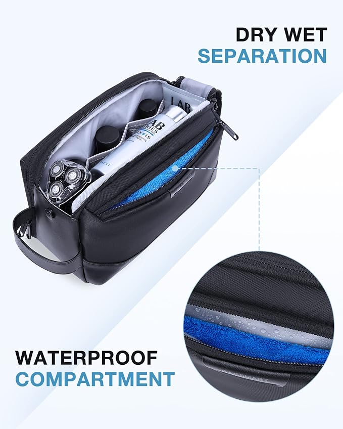 BAGSMART Toiletry Bag for Men, Large Travel Toiletry Organizer, Dopp Kit - Image 3