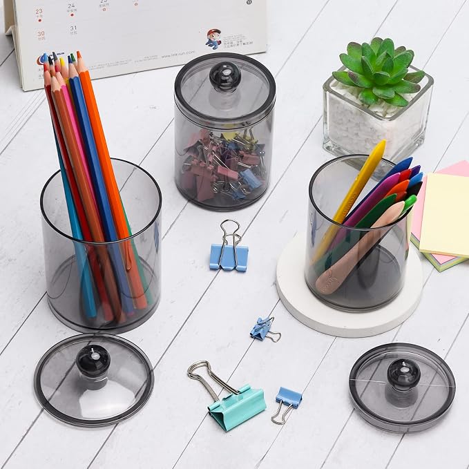 Tbestmax 4 Pack Qtip Holder 10-Ounce, 12-Ounce Bathroom Organizer Accessories - Image 6