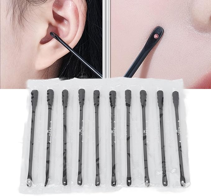 100Pcs Pimple Extractor, Disposable Double Tipped Cotton Swabs Stick Comedone - Image 8