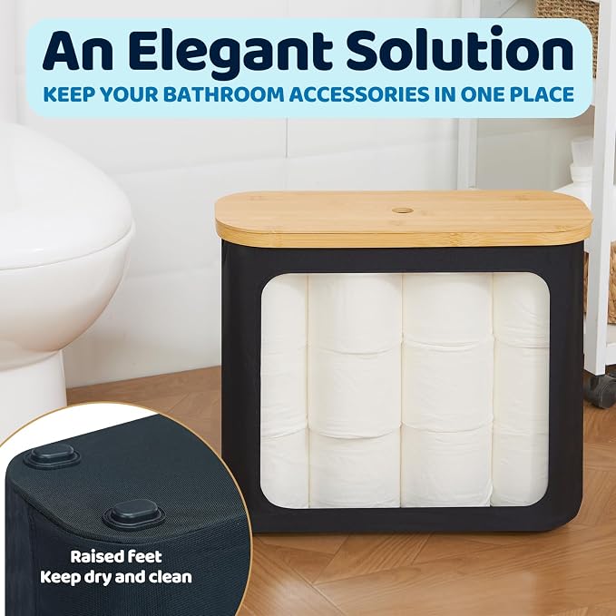 Toilet Paper Storage for 12 Rolls, Toilet Paper Basket - Image 3