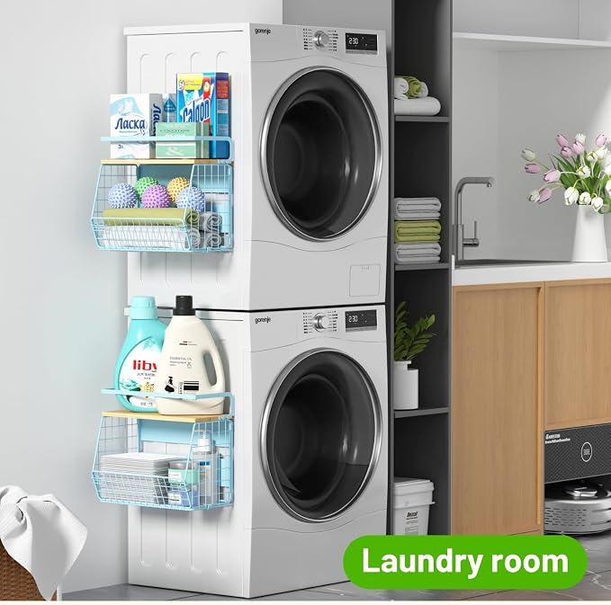 Magnetic Shelf for Fridge with Wood Lid, Fruit Potato and Onion Storage Bins - Image 4