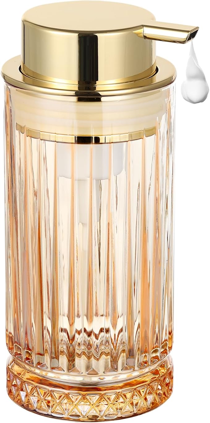 Glass Foam Soap Dispenser, Refillable Faming Dispenser by LEICURACE