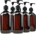 Empty Plastic Bottles with Pump Dispenser and Labels Included, Refillable by FOOCHY