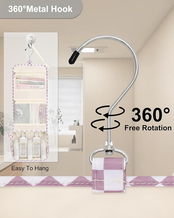 Small Hanging Toiletry Bag for Men and Women, Portable Hanging Organizer for - Image 2