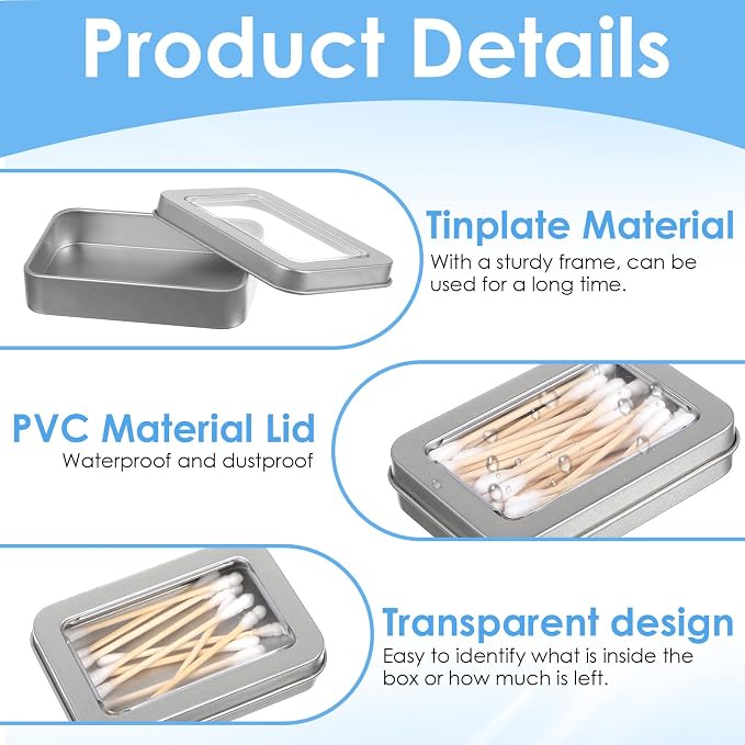 4Pcs Cotton Swab Holder for Travel, Portable Floss Picks Case - Image 3