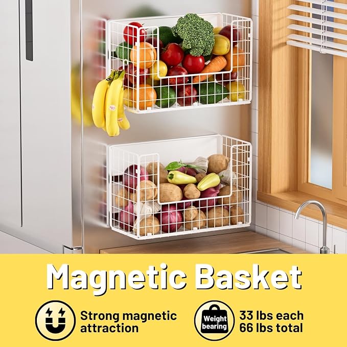 Ofiray-home Magnetic Fridge Shelf, Fruit Potato & Onion Storage Bins, Pantry - Image 2
