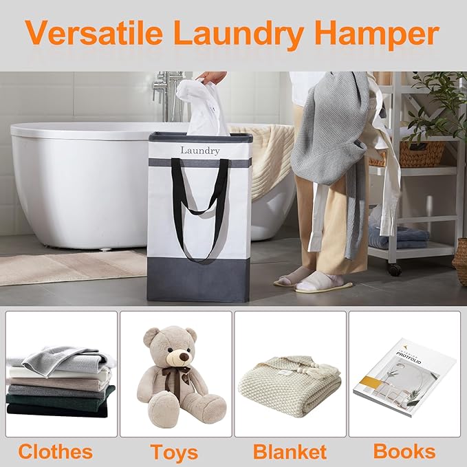 FairyHaus Laundry Basket 78L, Collapsible Laundry Baskets Hampers - Image 4
