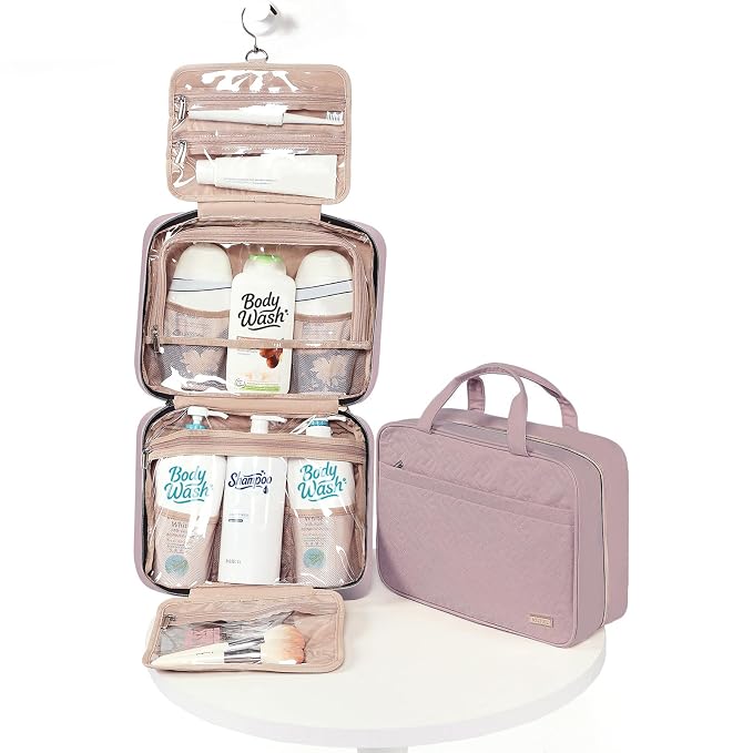 NISHEL Travel Toiletry Bag for women, Portable Hanging Organizer for - Image 5