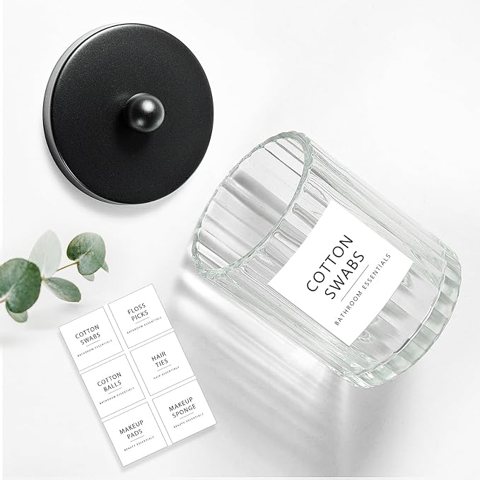 Amolliar Qtip Holder Dispenser for Cotton Swabs, Cotton Balls, Floss Picks - Image 2