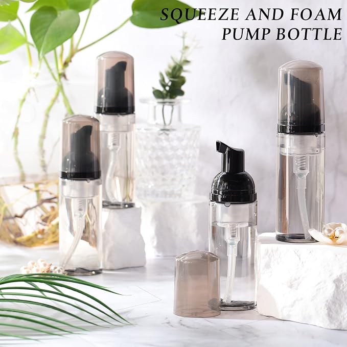 70 Pcs 2 oz Plastic Foam Soap Dispensers Refillable Lash Shampoo Bottles - Image 4