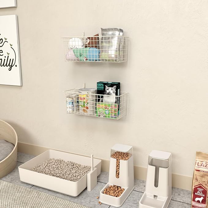 2 Sets Extra Large Hanging Wall Basket, WallmountedFruit Vegetable Toy Snack - Image 6