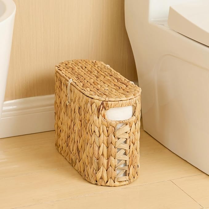 YANGQIHOME Toilet Paper Storage, Water Hyacinth Toilet Paper Storage - Image 5