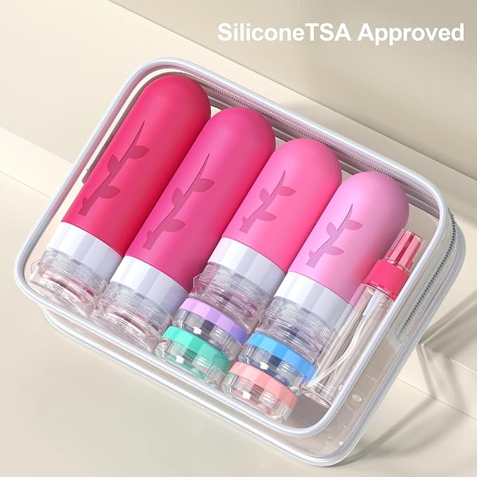 18pack Travel Bottles for Toiletries, TSA Approved Silicone Travel Containers - Image 2