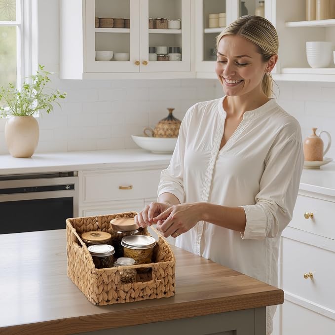 StorageWorks Pantry Baskets for Organizing, Wicker Basket - Image 6