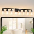 8-Light Bathroom Light Fixtures, Matte Black Light Fixture, Classic Wall Light by WelcometoVerRon